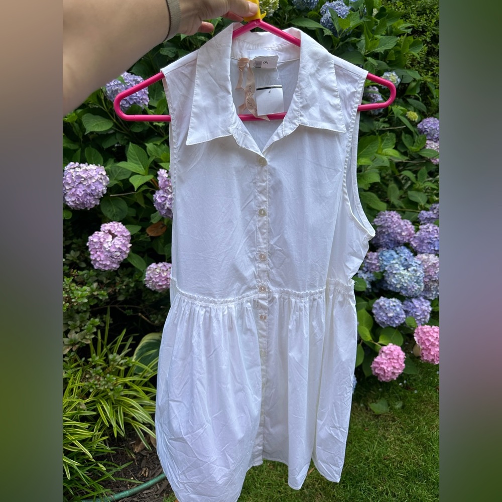 Bailey 44 x Pea in a Pod Collab White Sleeveless Baby  Doll with Collar